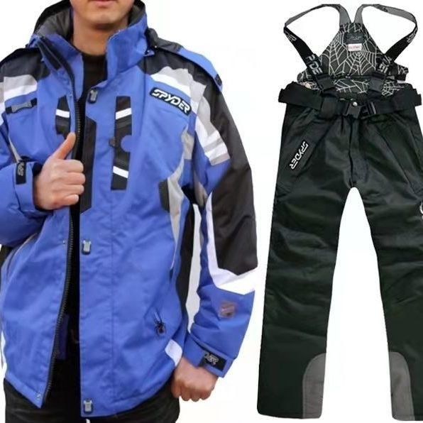 Men's Waterproof Ski Jacket & Pants Set - Windproof Thermal Snowsuit For Winter Sports & Outdoor Activities_desvips.com