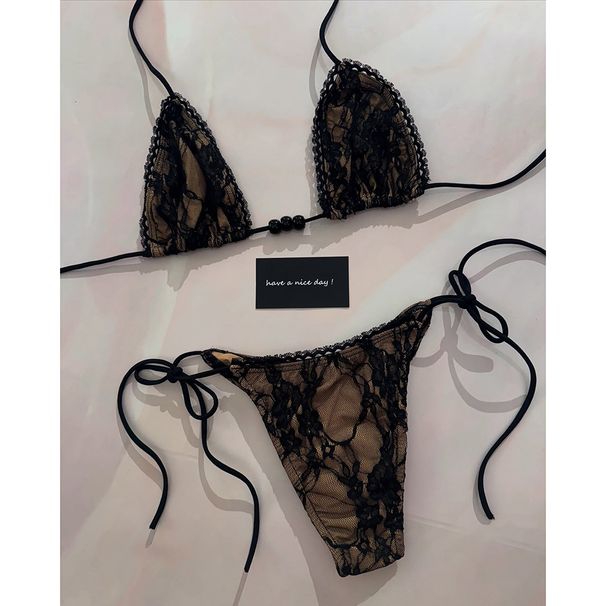 Micro Sexy Swimsuits For Women 2025 Swimwear Lace Brazilian Bikini Set Thong Biquini Swim Suits Solid Beachwear Female_desvips.com