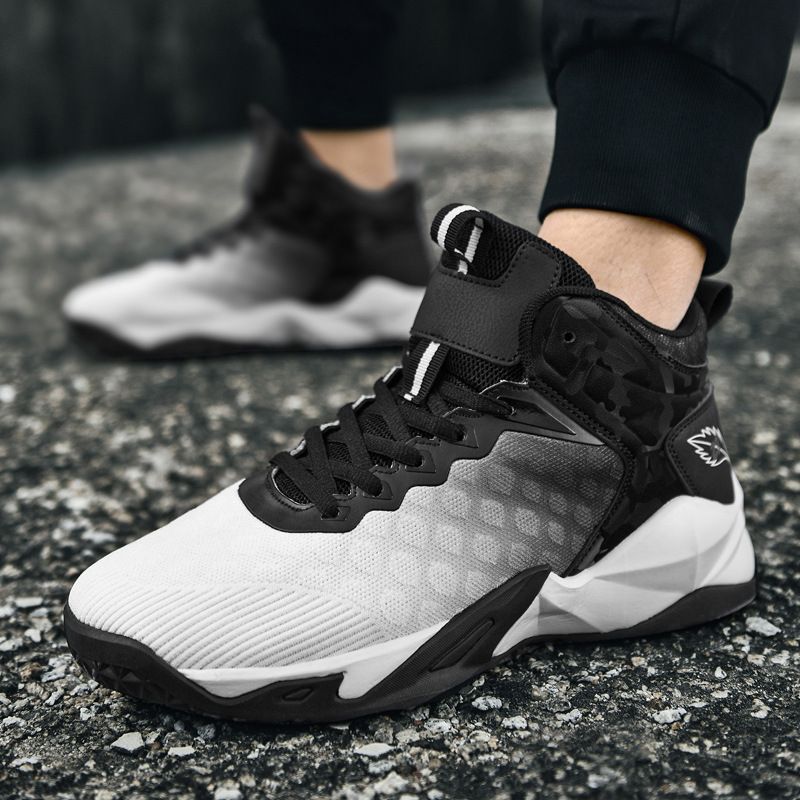 New national tide basketball shoes men's high-top solid sneakers men's shoes youth sports running shoes_desvips.com