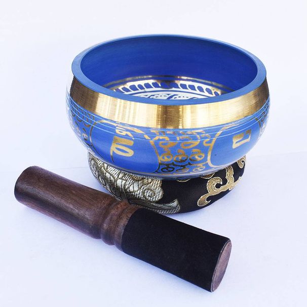 Nepal Singing Bowl Handmade Bowl Hand-Hammered Tibetan Singing Bowl Set - Stress Relief, Chakra Balancing & Meditation Tool_desvips.com