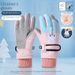 Kids Waterproof Ski Gloves With 3D Cartoon Designs - Warm Winter Gloves For Boys & Girls (Dinosaur, Bear, Bunny Patterns, Sizes 4-12 Years)_desvips.com