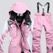 Women's Waterproof Insulated Ski Suit Set - Thermal Snow Jacket & Pants For Single/Double Skiing_desvips.com