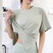 2024 Loose Mesh Short Sleeve Women's Running Cover-Up Fitness Top Internet Celebrity Sports T-Shirt Yoga Breathable_desvips.com
