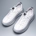 RenMou Trendy Sports Men, Cowhide Crocodile Pattern Casual Men's Shoes, Popcorn Soft Sole Running Shoes For Men Exclusive Supply_desvips.com