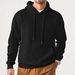 European And American Men's Solid Color Long-sleeved Top Casual Pullover Loose Texture Hooded Heavy American Sweatshirt_desvips.com