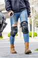 Motorcycle Knee Pads Cycling Motorcycle Protective Gear Windproof Equipment Sports Fall Elbow Guard Four-piece Set_desvips.com