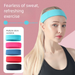 Sports Antiperspirant Band Elastic Solid Color Widened Sweat-Absorbing Headband Running Sweat-Guiding Hairband_desvips.com