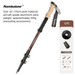 Aluminum Alloy Three-Section Telescopic External Lock Hiking Straight Handle Climbing Cane Walking Stick_desvips.com