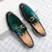 Classic Vintage Stylish Fashion Patchwork Chain Party Wedding Loafers Moccasins Men Casual Leather Shoes Mens Light_desvips.com