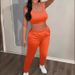 Women's Clothing fashion sleeveless vest slim hip suit tube top backless casual two piece suit_desvips.com