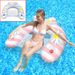 Daisy Inflatable Lounger - U-Shaped Floating Chair With Pillow & Thickened Eco-PVC (Compact Single Person Pool Float For Adults)_desvips.com