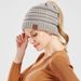 Explosive CC Standard Ponytail Hat Autumn And Winter Warm Women's Knitted Beanie_desvips.com