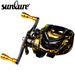 Water Drop Wheel Metal 3+1BB Lure 7.2:1 Black Sea Reel Fishing Gear_desvips.com