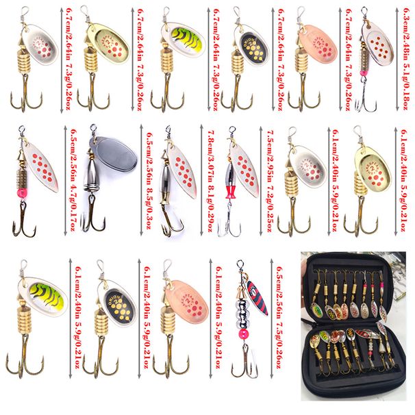 Fishing Spoons Lures KITS 16PCS Metal Baits Set For Casting Spinner Fishing Bait Fishing Lures With Storage Bag Case Pike Carp_desvips.com