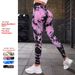 Women's High Waist Seamless Peach Tights Quick Drying Tie Dye Yoga Pants Fitness Running Sports Clothes Hip Lifting_desvips.com