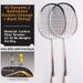 Adult Badminton Racket Set 4U Recreational Dual Lightweight Home Use Family Racquet Sports Outdoor_desvips.com