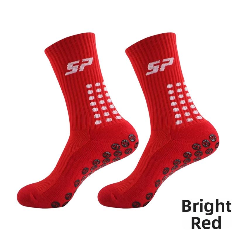 SP Professional Customized Outdoor Training Soccer Socks Shock Absorbing Terry Cloth Sole Non Slip Adhesive Breathable Sweat Wicking Sports Socks_desvips.com