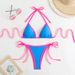Sexy Lace-up Solid Color Bikini Swimsuit Women's Three-point Bikini_desvips.com