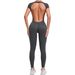 European And American Style Tight-Fitting Quick-Dry Jumpsuit One-Piece Yoga Outfit Short Sleeve Backless Hip-Lifting_desvips.com