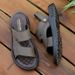 Men's sandals new summer non-slip wearable outside slippers outdoor casual dad middle-aged beach shoes_desvips.com