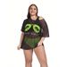 New Three-piece Swimsuit Women's Plus Size High-waisted Bikini Swimsuit Smock Set_desvips.com