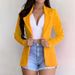 Women's Clothing small suits Lapel long sleeves slim sweet button street jacket suit multi color spot_desvips.com
