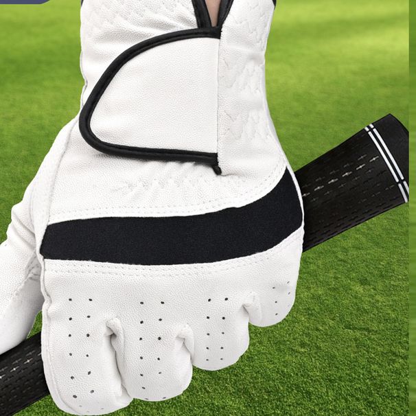 Golf Training Anti-Slip Wear-Resistant Comfortable Breathable Lambskin Sports Gloves Customizable_desvips.com