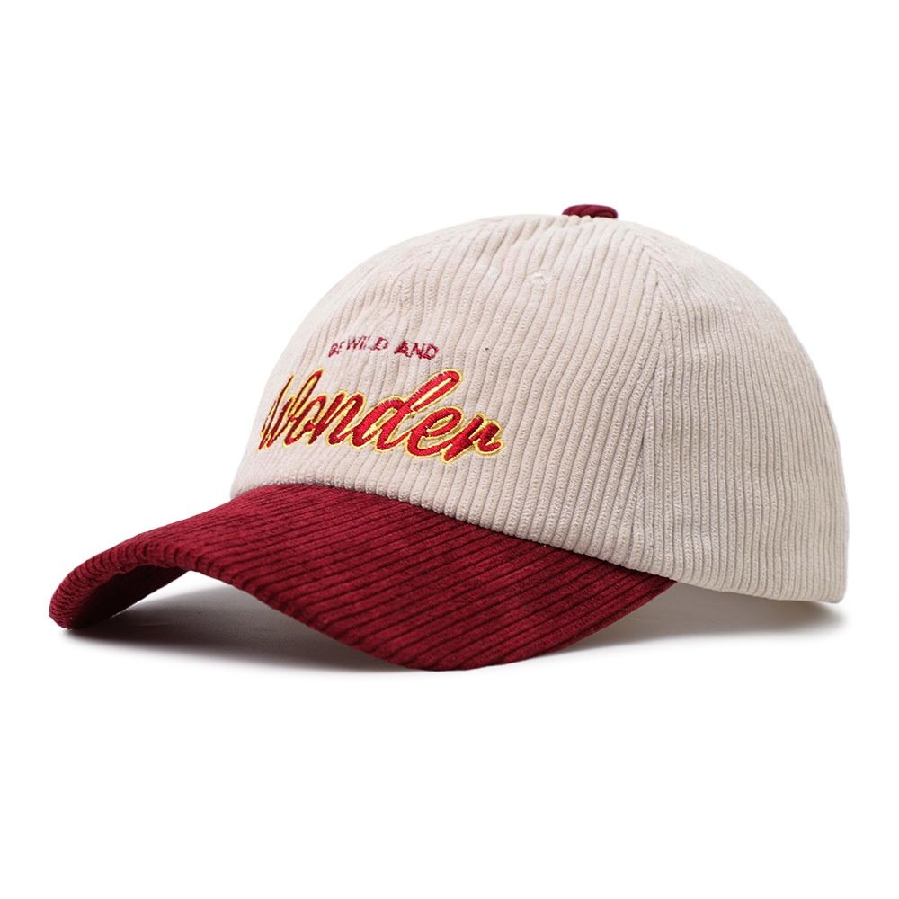 001 Baseball For Men And Women Korean Version Versatile Sring Autumn Winter Two-tone Corduroy Duckbill Coule Daily Wear_desvips.com