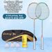Unisex All Carbon Fiber Badminton Racket Set Durable High Elasticity Double Racket Sports Outdoor Adult_desvips.com