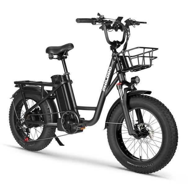 PHILODO T1 Electric Cargo Bike, 48V 20Ah Battery, Front Basket & Rear Rack With Turn Signals_desvips.com