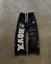 2025 New Trendy Fa Ke Two-Piece Wide-Leg Pants Printed Series Youth Couple Round Neck T-Shirt_desvips.com