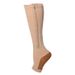 Sports Socks Women's Open Toe Compression Stockings Zipper Elastic Leg Lengthening Calf Socks Sports Outdoor Accessories_desvips.com