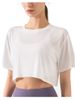New Spring/Summer Women's Sports Top, Midriff-baring Modal Loose Fit Fitness Yoga Wear Short-sleeved T-shirt_desvips.com