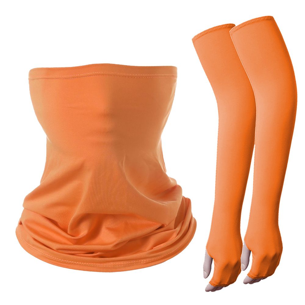 Cycling Face Mask Cycling Ice Silk Sleeves Sun Protection Neck Scarf Sun Shading Sweat Absorption Sports Sleeves Arm Guard Neck Protection Suit_desvips.com
