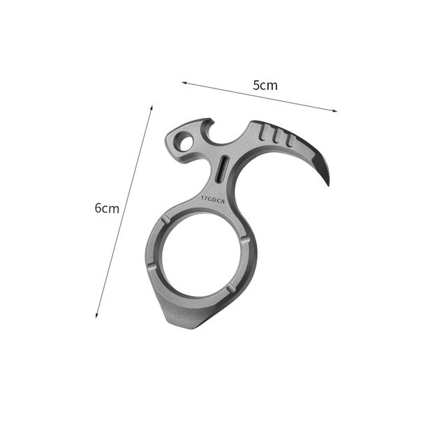 Titanium Alloy Keychain Multi-Functional Outdoor Tool EDC Crowbar Portable Nail Puller Sports Camping Hiking_desvips.com