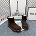 2025 Winter New Suede Leather Fashion Wool Snow Boots For Women Versatile Comfortable Warm Thickened Cotton Shoes_desvips.com