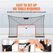 VEVOR Goal Backstop Net Street Hockey Sport Target Netting Outdoor 12x7FT_desvips.com