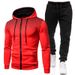 High-Quality Clothing Casual Cardigan Long-Sleeve Hooded Sweatshirt Polka Dot Print Youth Men's Set_desvips.com