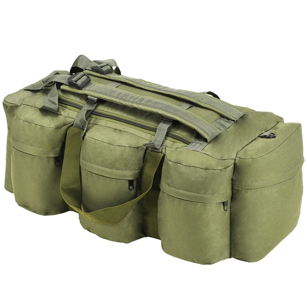 Army-Style Duffel Bag,45L Capacity, 3-in-1: Travel Bag, Shoulder Bag, Backpack, Adjustable Shoulder Strap, Two Carrying Handles, Two Backpack Straps_desvips.com