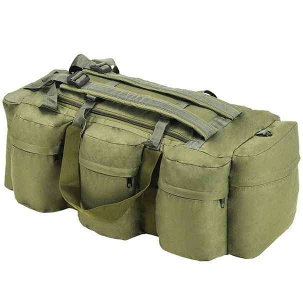 Army-Style Duffel Bag,45L Capacity, 3-in-1: Travel Bag, Shoulder Bag, Backpack, Adjustable Shoulder Strap, Two Carrying Handles, Two Backpack Straps_desvips.com
