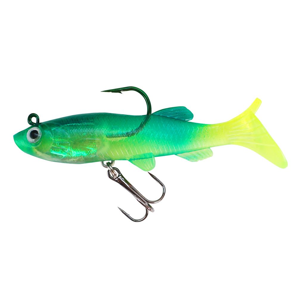 Shark Scavenger|Lure T-tail Curly Tail Set 9g 12.5g Multi-color Triple Anchor Hook Lead Fish Soft Bait Wholesale_desvips.com