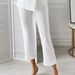 Women's Clothing White Sleeveless Suit Jumpsuit Long Pants-With Chain_desvips.com