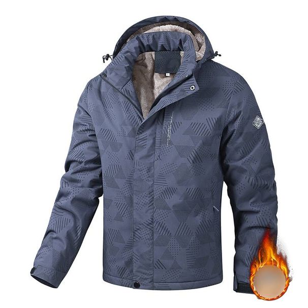 Hiking Clothings Autumn And Winter Cotton Padded Jackets, Thickened Velvet, Outdoor Velvet, Windproof And Waterproof Mountaineering Clothing_desvips.com