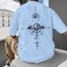 Men's Streetwear 3D Print T-Shirt, Fashion Letter Graphic Summer Top, Casual Breathable Tee_desvips.com