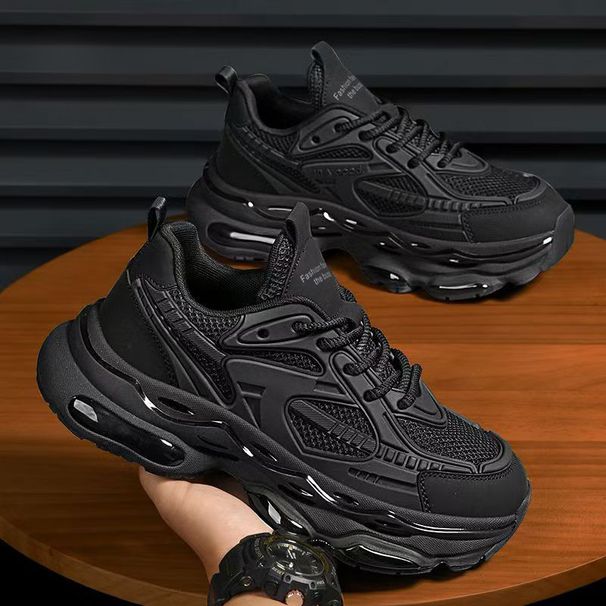 2027 Fashion Sneakers Men Low Top Lace-Up Breathable Thick Sole Height Increase Non-Slip Wear-Resistant Shock-Absorbing Air Cushion Running Shoes_desvips.com