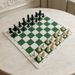 Cross-border Portable Set In Barrel, Suitable For Outdoor Travel, Foldable With A Leather Chessboard, Foreign Trade_desvips.com