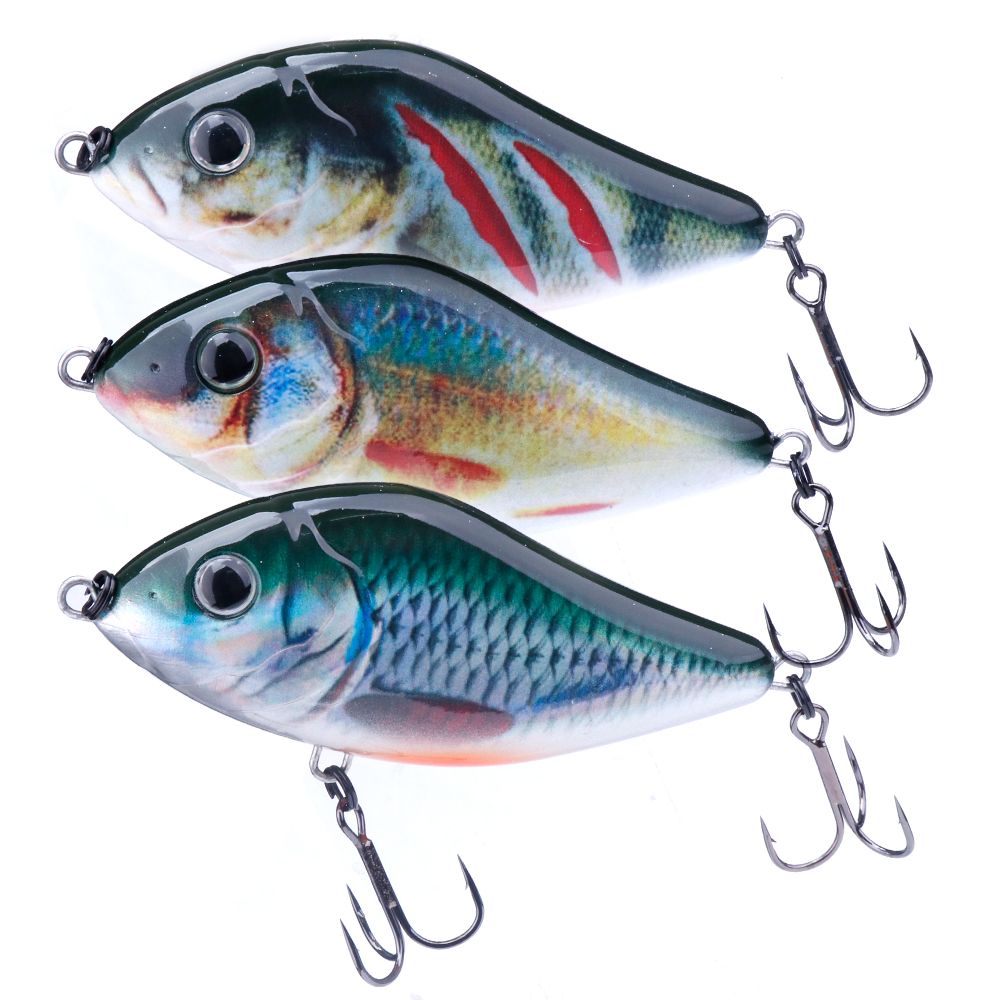 TREHOOK 3pcs 10cm 49g Big Sinking Jerkbait Fishing Lure Heavy Wobbler Crankbait For Pike Musky Hard Bait_desvips.com