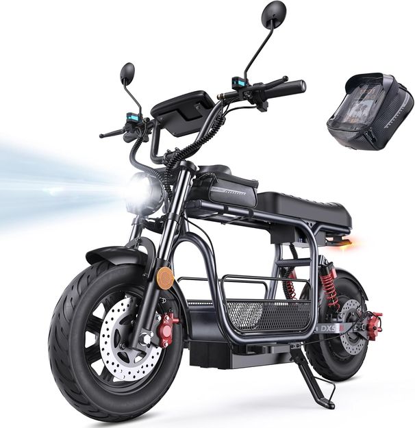 iScooter DX5 Adults Electric Scooter With Seat, 1500W Motor,48V15.6AH Battery 15inch_desvips.com