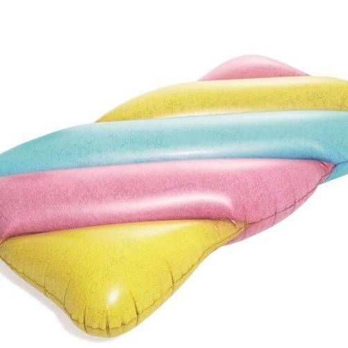 Swimming Rings Candy Color Marshmallow Adult Water Inflatable Floating Island Cloud Rainbow Floating Bed Floating Row_desvips.com