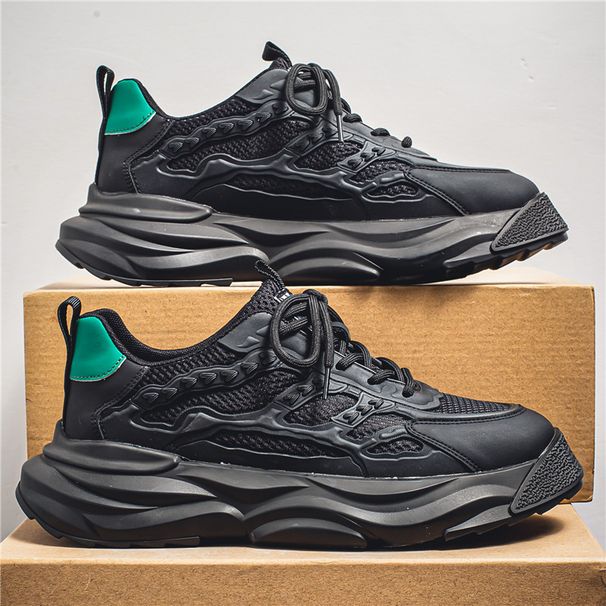 Men's trendy summer breathable low top thin mesh dad shoes thick soled casual sports shoes for men hot selling on Douyin_desvips.com